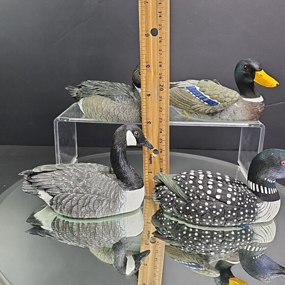 4 Marshland Collectible Duck Goose Loon Birds Figurines With Chips See Read CN - Picture 5 of 16